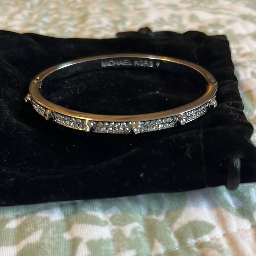 Michael Kors Silver Bracelet with rhinestones